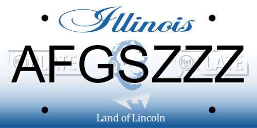 AFGSZZZ Illinois License Plate