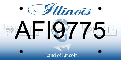 AFI9775 Illinois License Plate