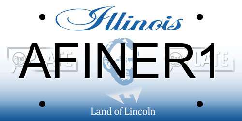 AFINER1 Illinois License Plate
