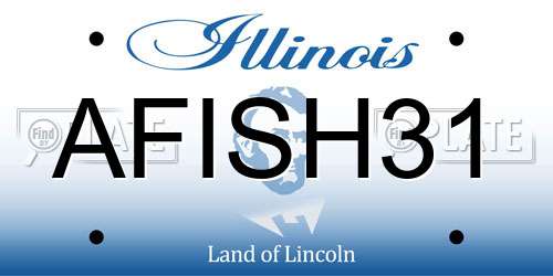 AFISH31 Illinois License Plate