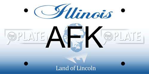 AFK Illinois License Plate