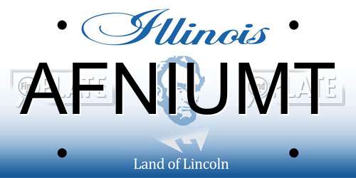 AFNIUMT Illinois License Plate