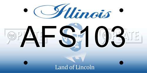 AFS103 Illinois License Plate