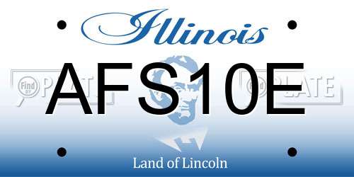 AFS10E Illinois License Plate