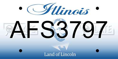 AFS3797 Illinois License Plate
