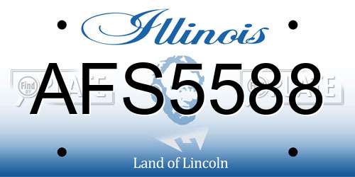 AFS5588 Illinois License Plate