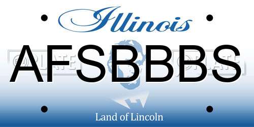 AFSBBBS Illinois License Plate