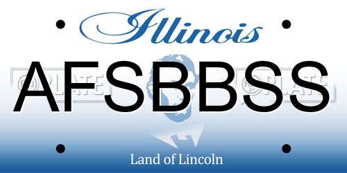 AFSBBSS Illinois License Plate