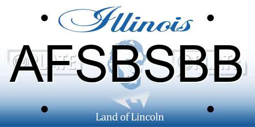 AFSBSBB Illinois License Plate
