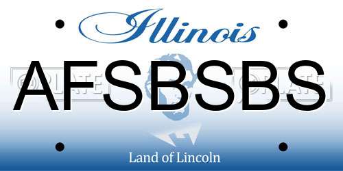 AFSBSBS Illinois License Plate