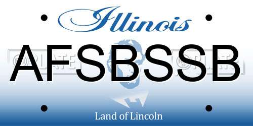 AFSBSSB Illinois License Plate