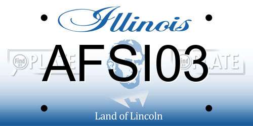 AFSI03 Illinois License Plate