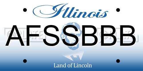AFSSBBB Illinois License Plate