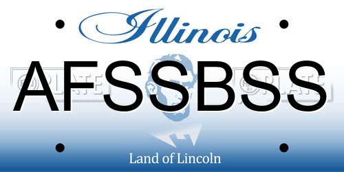 AFSSBSS Illinois License Plate
