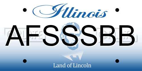 AFSSSBB Illinois License Plate