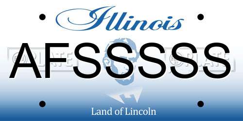 AFSSSSS Illinois License Plate