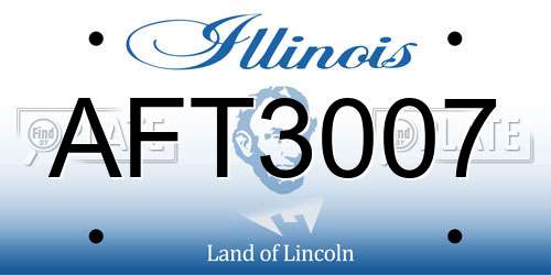 AFT3007 Illinois License Plate