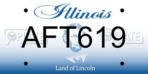 AFT619 Illinois License Plate
