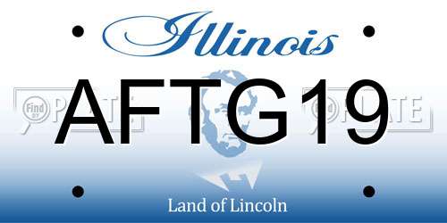 AFTG19 Illinois License Plate