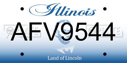 AFV9544 Illinois License Plate