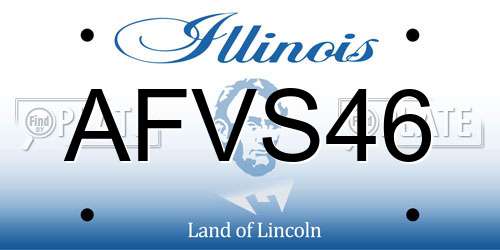 AFVS46 Illinois License Plate