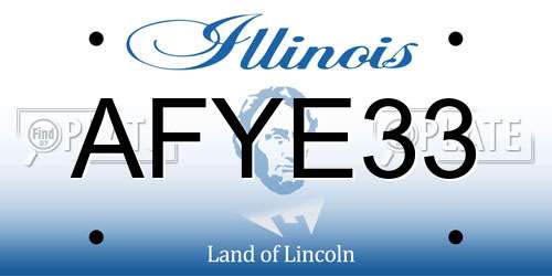 AFYE33 Illinois License Plate