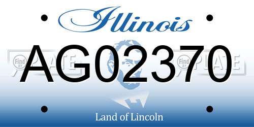 AG02370 Illinois License Plate