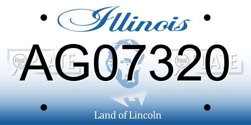 AG07320 Illinois License Plate