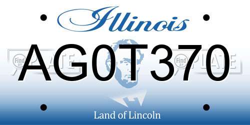 AG0T370 Illinois License Plate