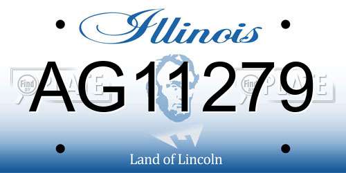 AG11279 Illinois License Plate