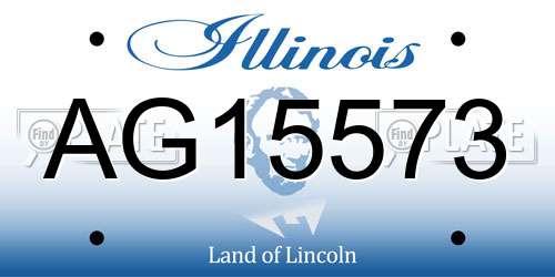 AG15573 Illinois License Plate