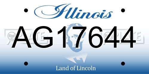 AG17644 Illinois License Plate