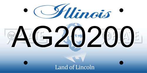 AG20200 Illinois License Plate