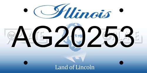 AG20253 Illinois License Plate