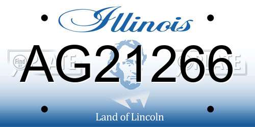 AG21266 Illinois License Plate