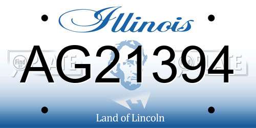 AG21394 Illinois License Plate