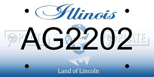 AG2202 Illinois License Plate
