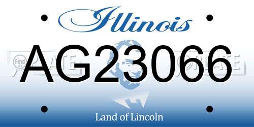 AG23066 Illinois License Plate