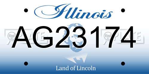 AG23174 Illinois License Plate