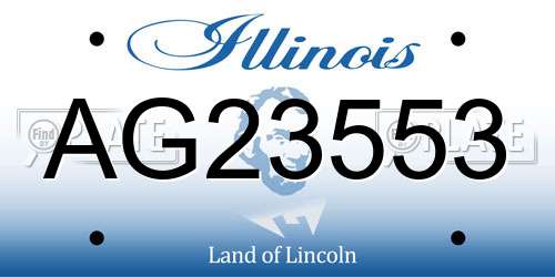 AG23553 Illinois License Plate