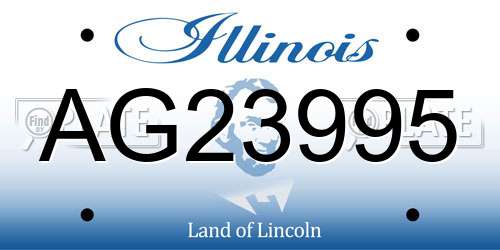 AG23995 Illinois License Plate