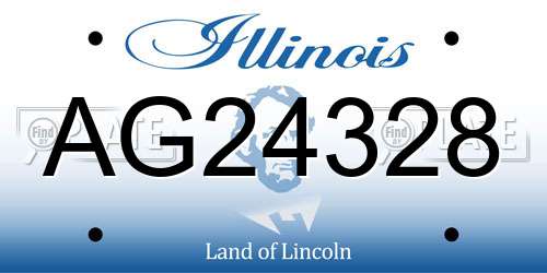 AG24328 Illinois License Plate