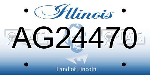 AG24470 Illinois License Plate
