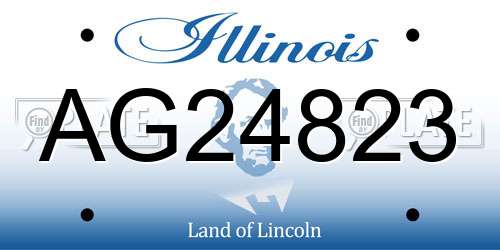 AG24823 Illinois License Plate