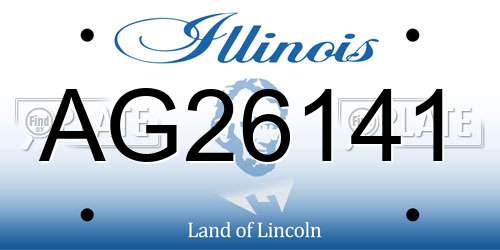 AG26141 Illinois License Plate