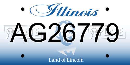 AG26779 Illinois License Plate