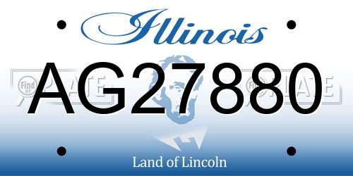 AG27880 Illinois License Plate