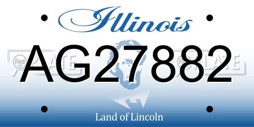 AG27882 Illinois License Plate