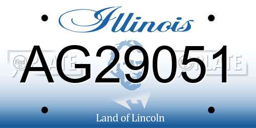 AG29051 Illinois License Plate