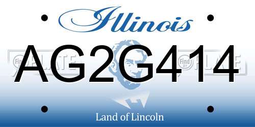 AG2G414 Illinois License Plate
